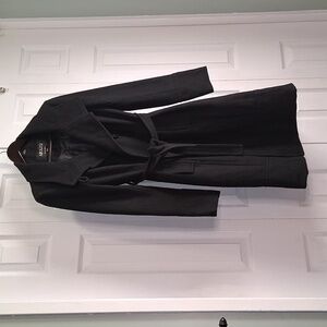 Adolfo Classic Black Trench Coat
